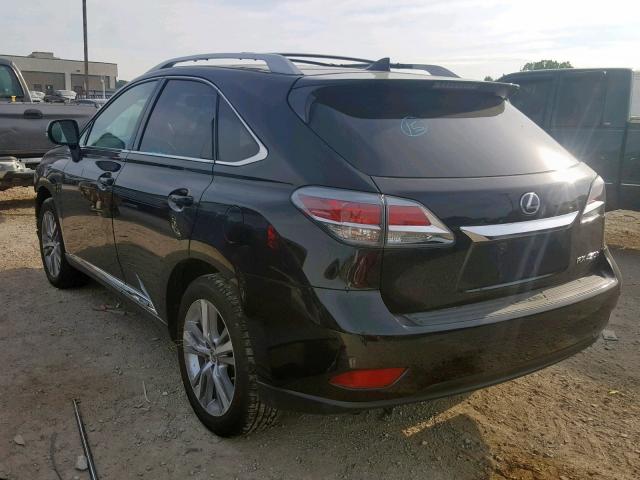 2T2BC1BA6FC003295 - 2015 LEXUS RX 450H BLACK photo 3