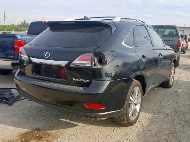 2T2BC1BA6FC003295 - 2015 LEXUS RX 450H BLACK photo 4