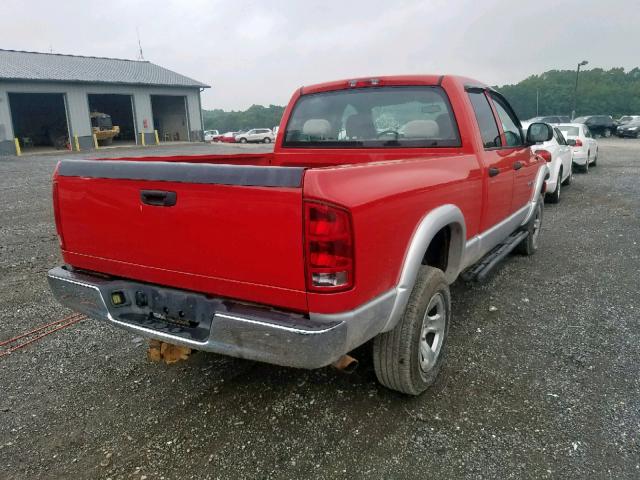 1D7HU18N84S531315 - 2004 DODGE RAM 1500 S RED photo 4