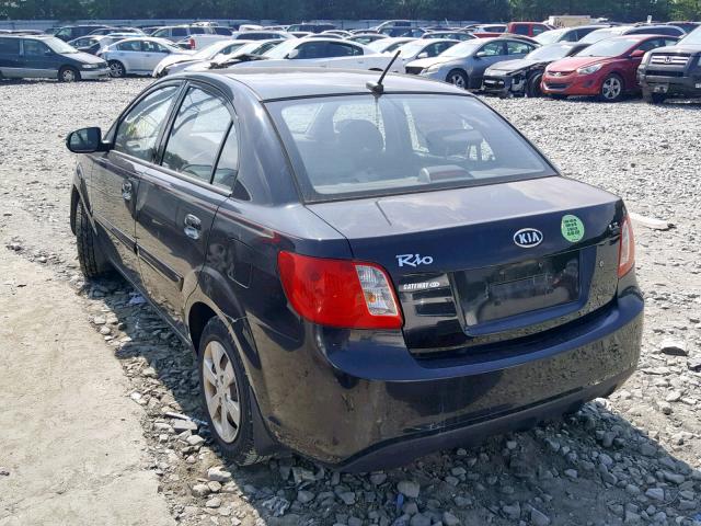 KNADH4A35A6699924 - 2010 KIA RIO LX BLACK photo 3