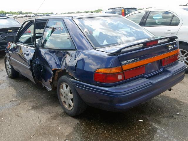 3FASP11J9TR139099 - 1996 FORD ESCORT LX BLUE photo 3