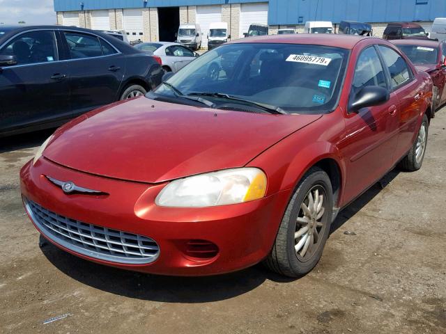 1C3EL46X52N342949 - 2002 CHRYSLER SEBRING LX RED photo 2