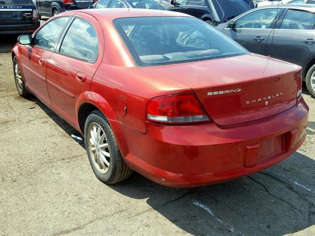 1C3EL46X52N342949 - 2002 CHRYSLER SEBRING LX RED photo 3