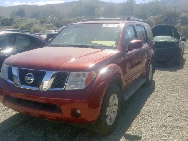 5N1AR18W85C760512 - 2005 NISSAN PATHFINDER RED photo 2