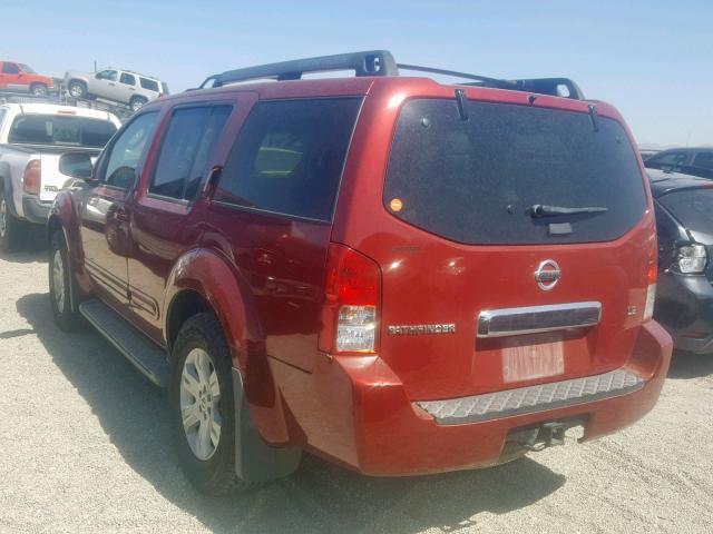 5N1AR18W85C760512 - 2005 NISSAN PATHFINDER RED photo 3