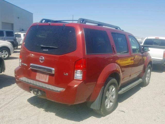 5N1AR18W85C760512 - 2005 NISSAN PATHFINDER RED photo 4