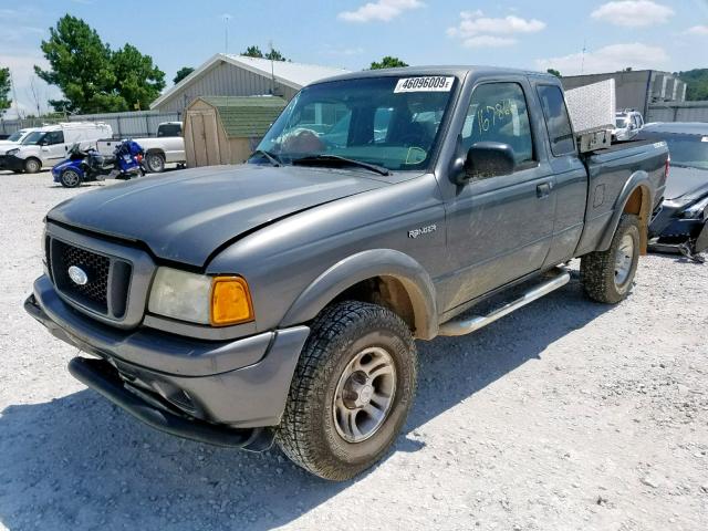 1FTYR14U84PA03446 - 2004 FORD RANGER SUP GRAY photo 2