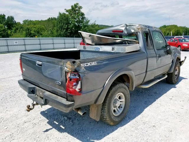 1FTYR14U84PA03446 - 2004 FORD RANGER SUP GRAY photo 4