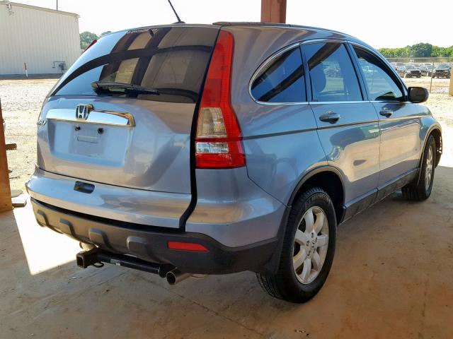 JHLRE48787C104765 - 2007 HONDA CR-V EXL BLUE photo 4