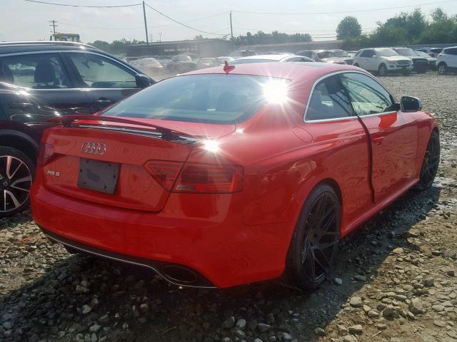 WUAC6AFR5DA900922 - 2013 AUDI RS5 RED photo 4