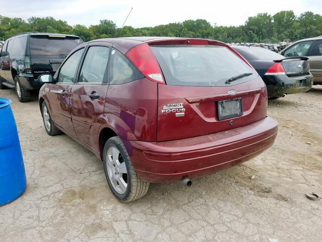 1FAHP37N87W238399 - 2007 FORD FOCUS ZX5 RED photo 3