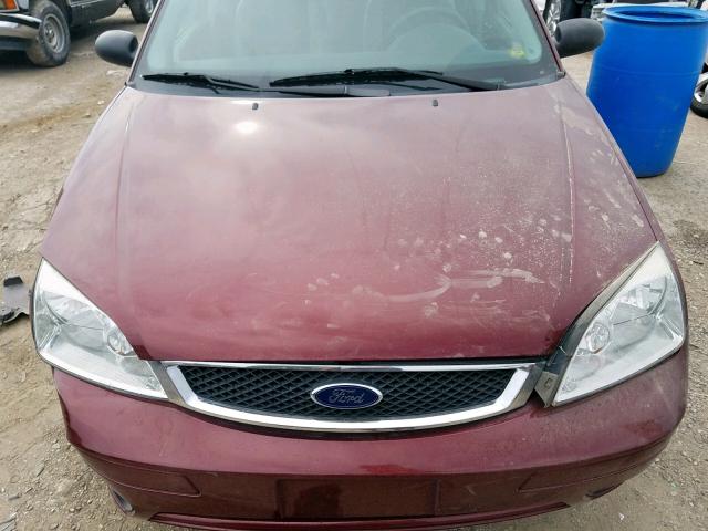 1FAHP37N87W238399 - 2007 FORD FOCUS ZX5 RED photo 7