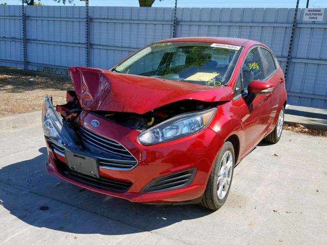 3FADP4EJ2GM208433 - 2016 FORD FIESTA SE RED photo 2