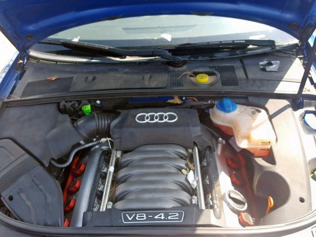 WUARL48H75K900439 - 2005 AUDI S4 QUATTRO BLUE photo 7