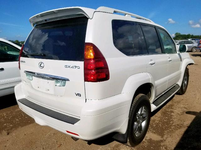 JTJBT20X670132681 - 2007 LEXUS GX 470 WHITE photo 4