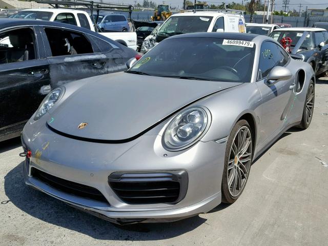 WP0AD2A95JS156512 - 2018 PORSCHE 911 TURBO SILVER photo 2