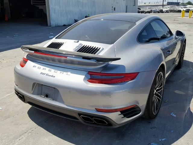 WP0AD2A95JS156512 - 2018 PORSCHE 911 TURBO SILVER photo 4