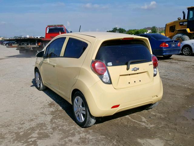 KL8CD6S93DC560043 - 2013 CHEVROLET SPARK 1LT YELLOW photo 3