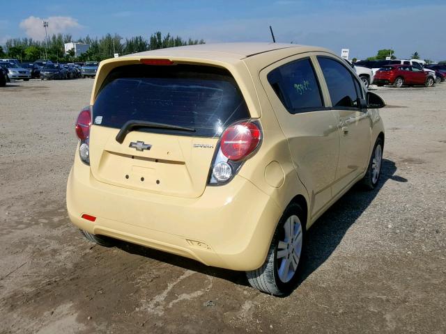 KL8CD6S93DC560043 - 2013 CHEVROLET SPARK 1LT YELLOW photo 4