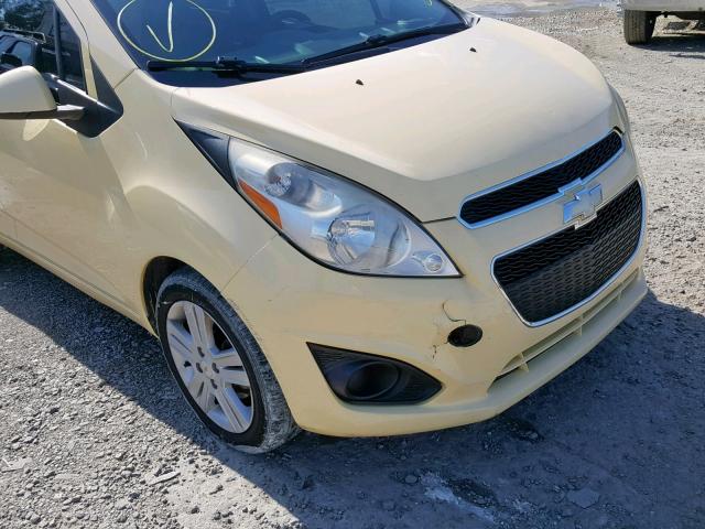 KL8CD6S93DC560043 - 2013 CHEVROLET SPARK 1LT YELLOW photo 9