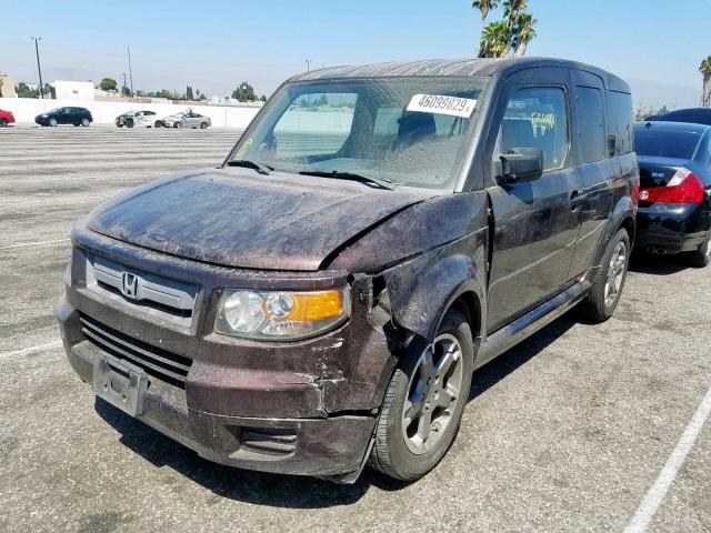 5J6YH18958L003100 - 2008 HONDA ELEMENT SC BURGUNDY photo 2