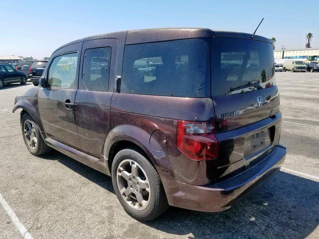 5J6YH18958L003100 - 2008 HONDA ELEMENT SC BURGUNDY photo 3