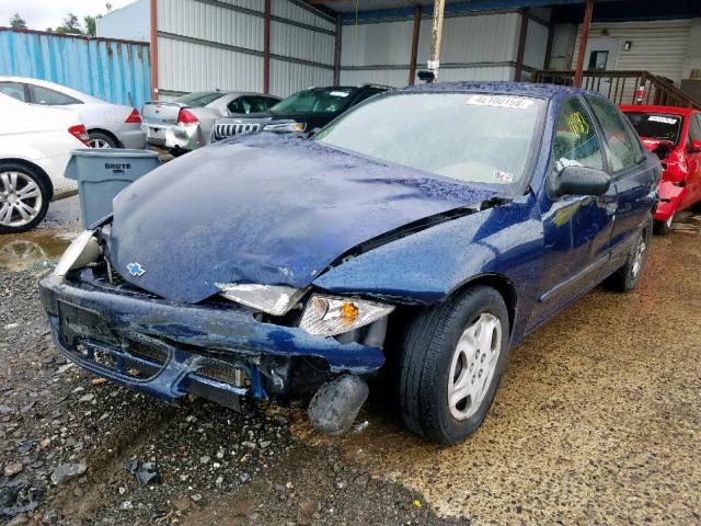 1G1JF524527440461 - 2002 CHEVROLET CAVALIER L BLUE photo 2