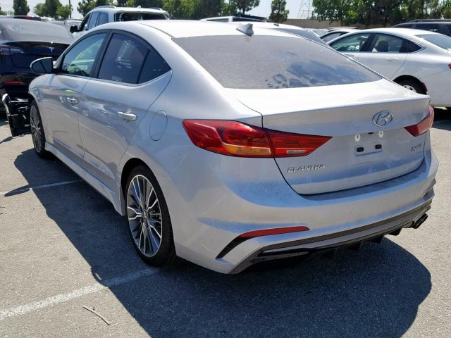 KMHD04LB8JU704703 - 2018 HYUNDAI ELANTRA SP SILVER photo 3