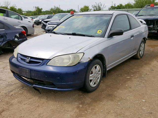 1HGEM21195L033681 - 2005 HONDA CIVIC DX V GRAY photo 2