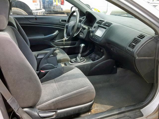 1HGEM21195L033681 - 2005 HONDA CIVIC DX V GRAY photo 5