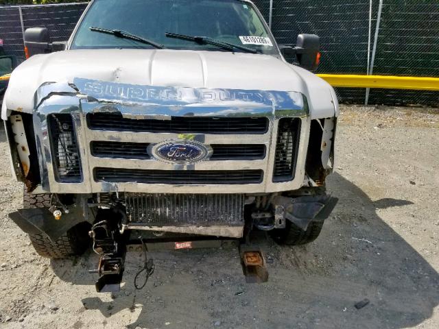 1FTWW31R98EE51921 - 2008 FORD F350 SRW S WHITE photo 9