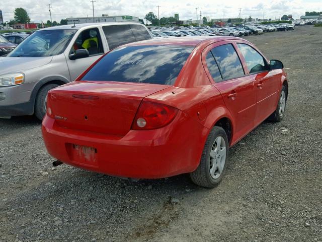 1G1AL55F887234307 - 2008 CHEVROLET COBALT LT RED photo 4