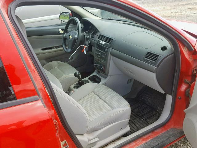 1G1AL55F887234307 - 2008 CHEVROLET COBALT LT RED photo 5