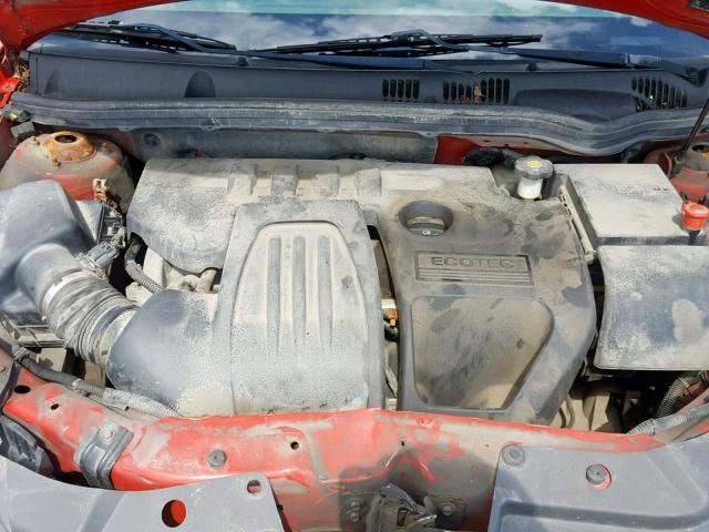 1G1AL55F887234307 - 2008 CHEVROLET COBALT LT RED photo 7