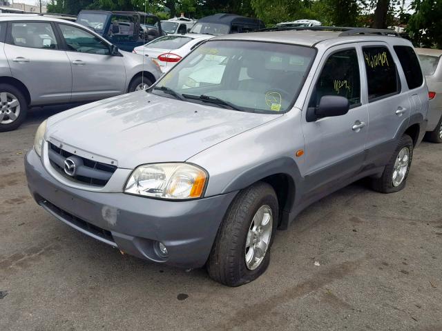 4F2CU081X2KM50437 - 2002 MAZDA TRIBUTE LX SILVER photo 2