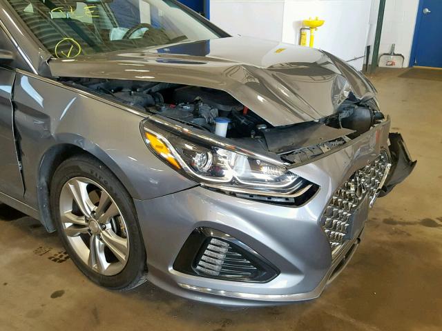 5NPE34AF6JH710533 - 2018 HYUNDAI SONATA SPO CHARCOAL photo 9