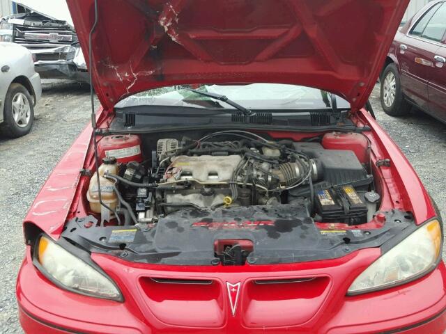 1G2NW12E05M200318 - 2005 PONTIAC GRAND AM G RED photo 7