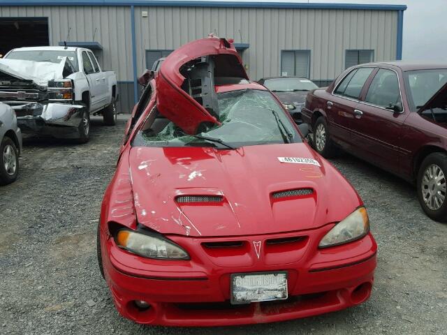 1G2NW12E05M200318 - 2005 PONTIAC GRAND AM G RED photo 9