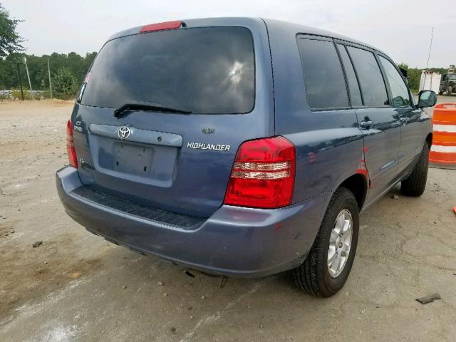 JTEGF21A720052076 - 2002 TOYOTA HIGHLANDER BLUE photo 4