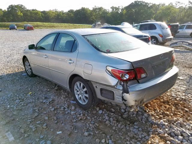 JTHBF30G936005641 - 2003 LEXUS ES 300 SILVER photo 3