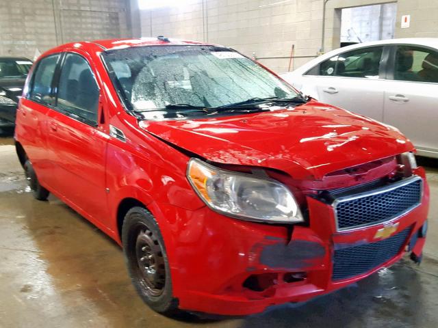 KL1TD66E29B632997 - 2009 CHEVROLET AVEO LS RED photo 1