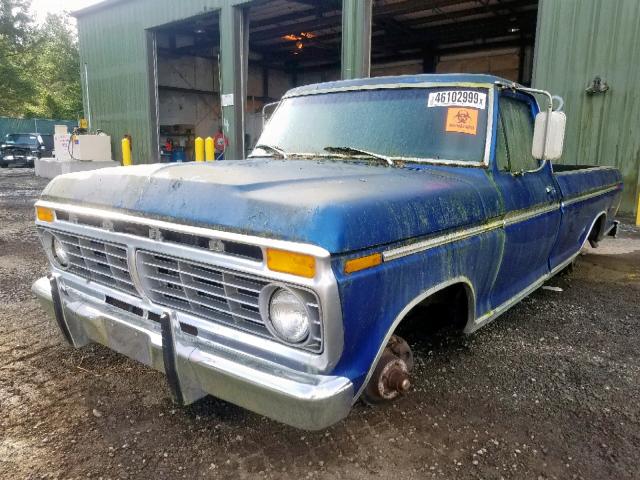 F10YKR91018 - 1973 FORD F-100 PU BLUE photo 2