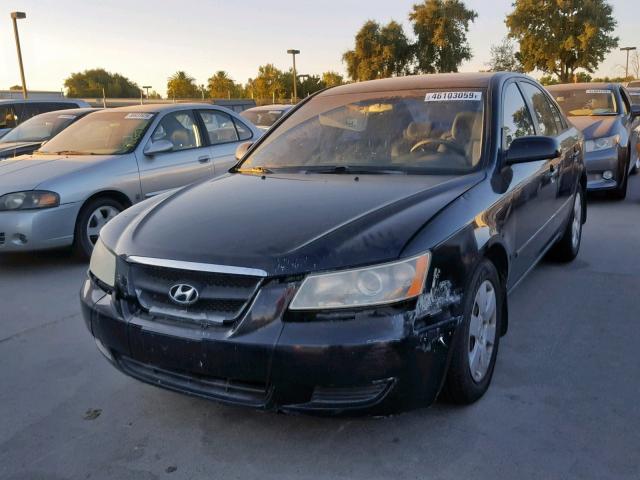 5NPET46C76H149023 - 2006 HYUNDAI SONATA GL BLACK photo 2