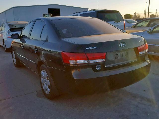 5NPET46C76H149023 - 2006 HYUNDAI SONATA GL BLACK photo 3