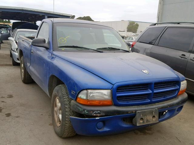 1B7FL26X8WS662942 - 1998 DODGE DAKOTA BLUE photo 1