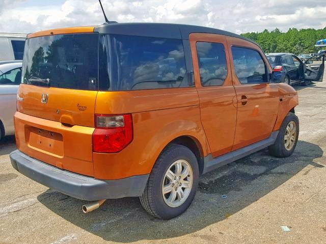 5J6YH18716L014736 - 2006 HONDA ELEMENT EX ORANGE photo 4