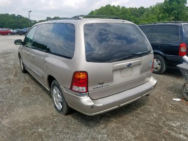 2FMZA52432BB75728 - 2002 FORD WINDSTAR S GOLD photo 3