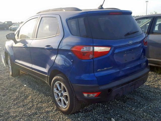 MAJ3P1TE4JC171362 - 2018 FORD ECOSPORT S ლურჯი ფოტო 3