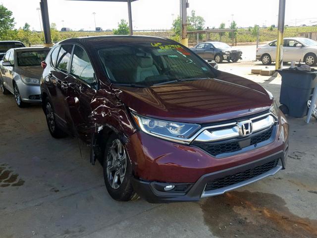 2HKRW1H81JH522694 - 2018 HONDA CR-V EXL BURGUNDY photo 1