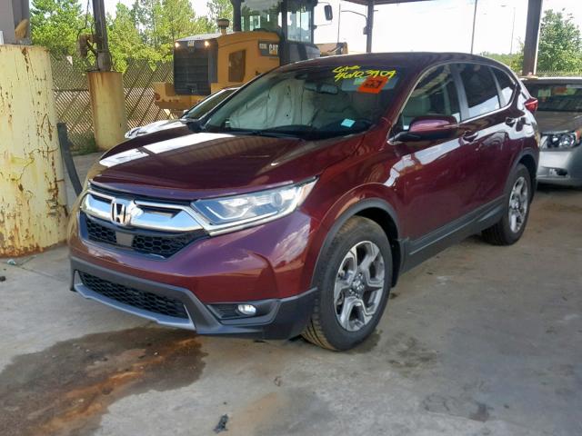 2HKRW1H81JH522694 - 2018 HONDA CR-V EXL BURGUNDY photo 2